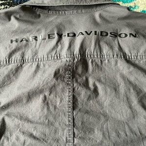 Harley-Davidson Gray long sleeve collared shirt size M